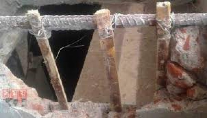 Contractor and Engineer held for using bamboo for rods in school toilet
