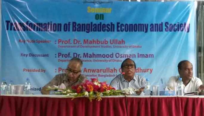 Seminar on Transformation of Bangladesh Economy held at BIU