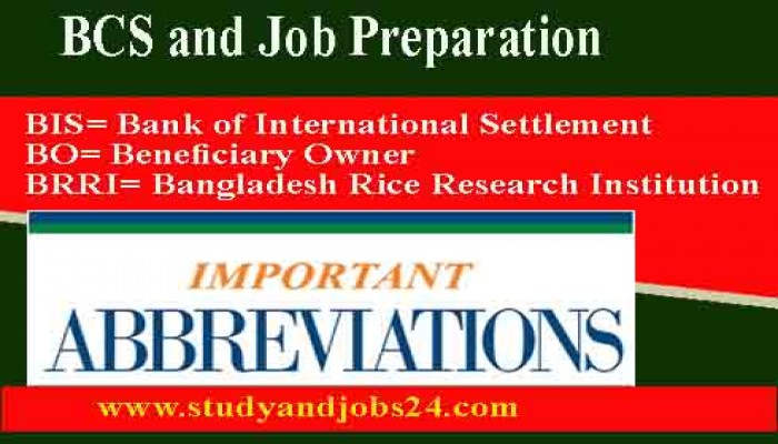 Job Preparation: Popular Abbreviation