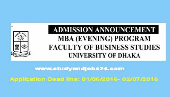 DU Evening MBA Admission Announcement