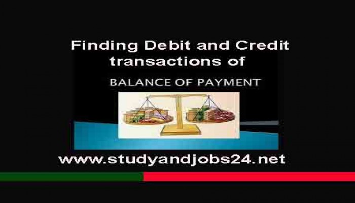 Balance of Payment: Finding Debit and Credit Items with solutions