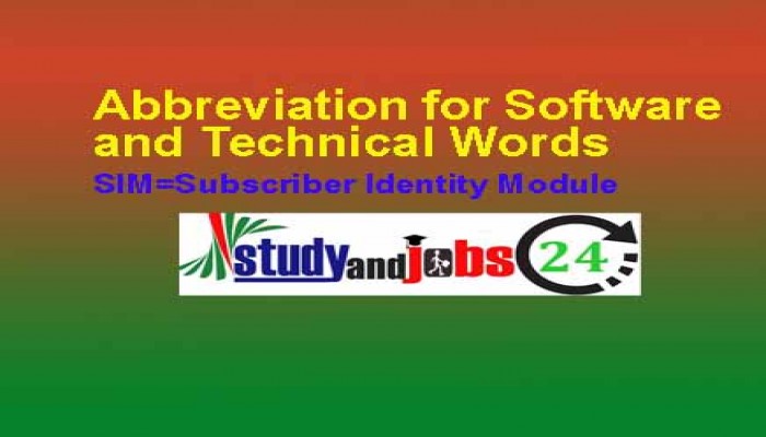 Job Preparation: Abbreviation of Software and Technical Terms