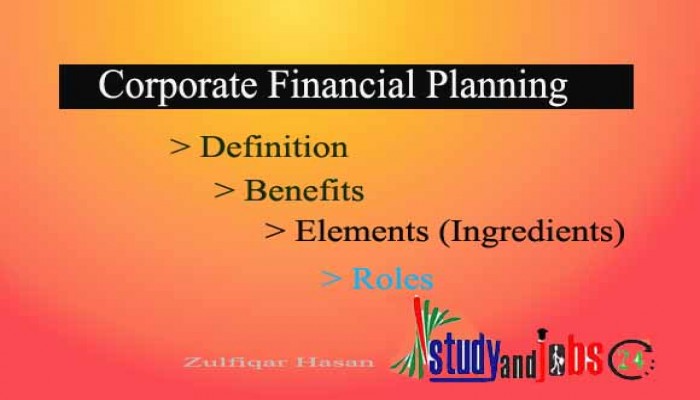 Corporate Financial Planning: Elements, Benefits and Roles